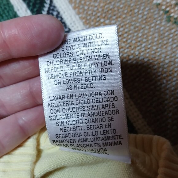 0-3M Infant Baby Yellow & Navy Knitted Vest - Picture 3 of 5